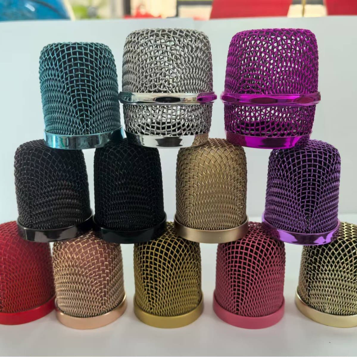 SK1 Speaker Metal and Plastic Microphone Mesh Head KTV Machine D20 Audio Microphone Grille Dynamic Condenser Mic Head