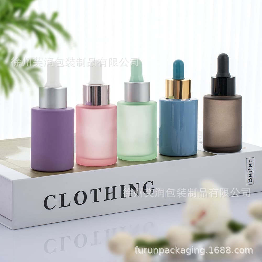 Flat Shoulder Dropper Bottle, Lotion Bottle, Serum Bottle, Essential Oil Bottle, Dropper Bottle, Skincare Packaging Bottle