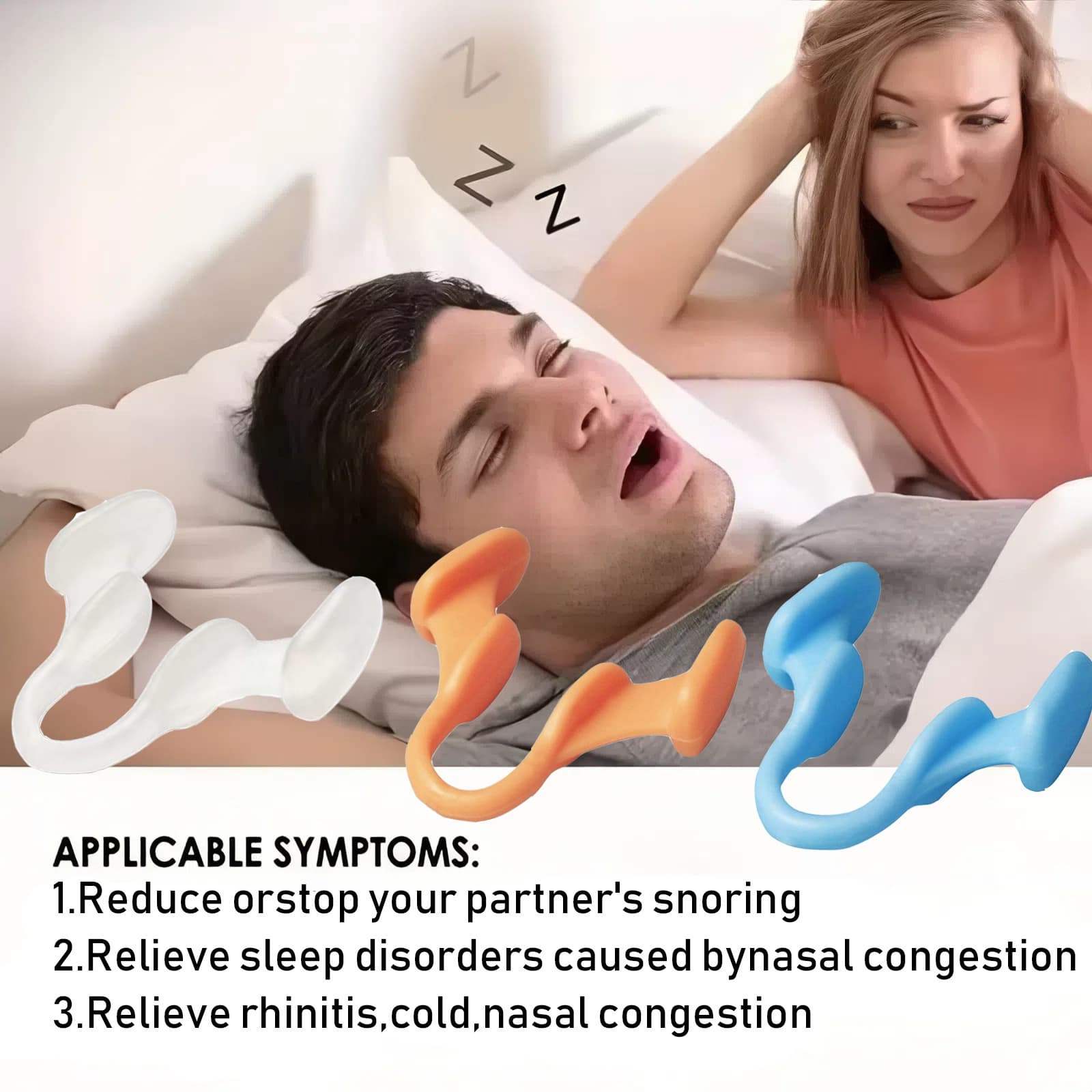 New Cross-Border Comfort Silicone Nasal Clip Anti-Snoring Device Silicone Nasal Clip Corrector Nasal Congestion