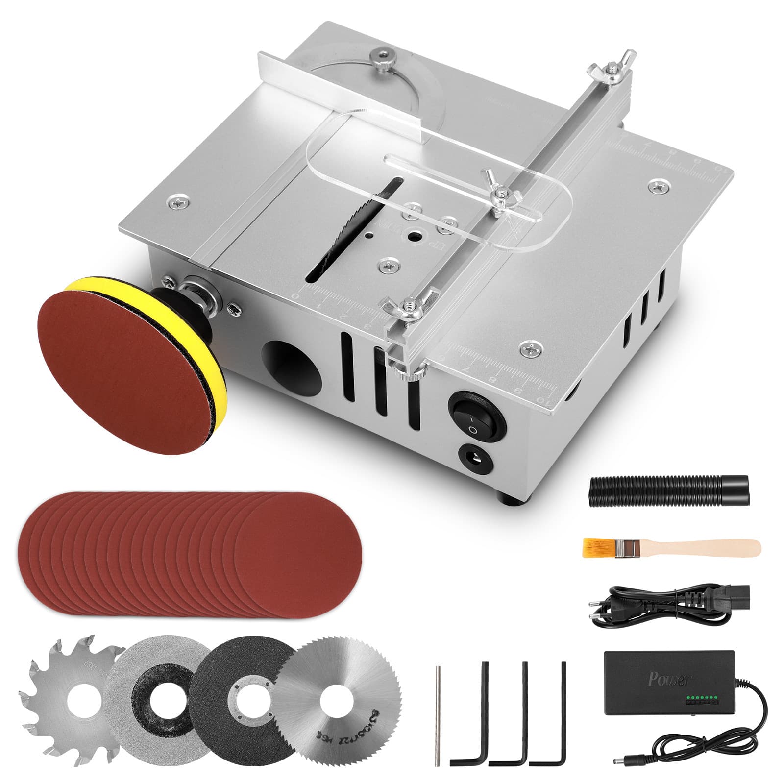 Cross-border dual motor mini table saw 2-inch aluminum alloy mini electric saw small desktop cutting machine small table saw fan