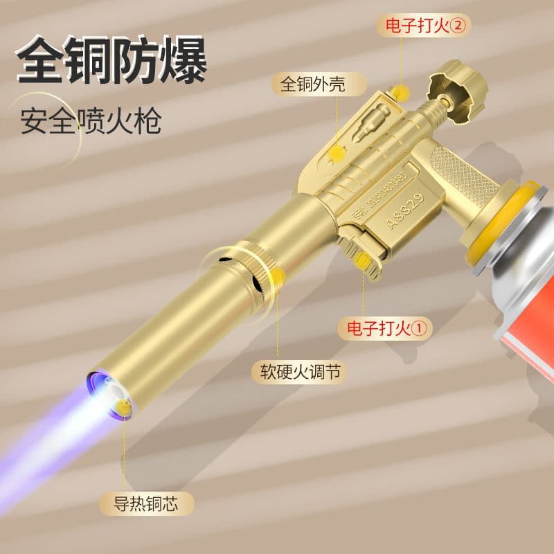 Dual Electronic Ignition Torch for Hair Removal, Butane Blow Torch Lighter for BBQ, Home Baking Torch, Welding