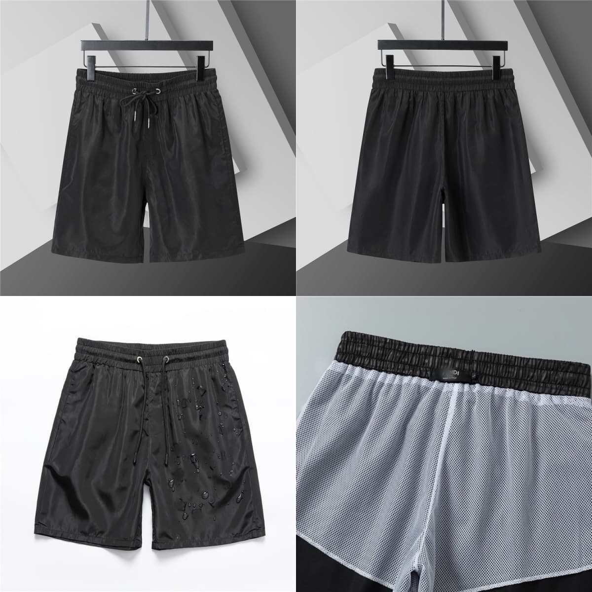Cross-border correct version beach shorts, summer water-reactive floral pattern, ice silk casual knee-length shorts for men, lightweight style