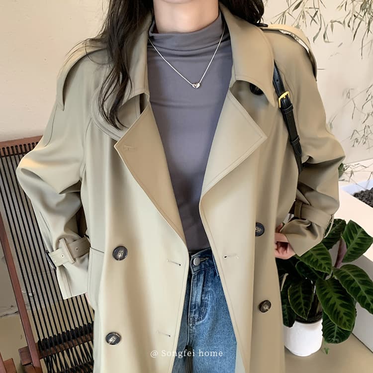 Autumn/Winter Korean Style Basic T-Shirt Mid-High Collar Long Sleeve Stretch Fitted Thermal Top for Women, Brushed Inner Layer Base Layer Shirt, High Elasticity