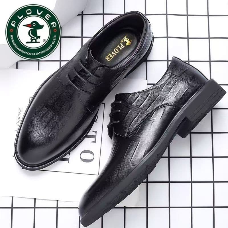 Plover Men's Shoes 2022 New Leather Shoes Business Formal Soft Leather British Casual Wedding Groomsman Shoes with Height Increase