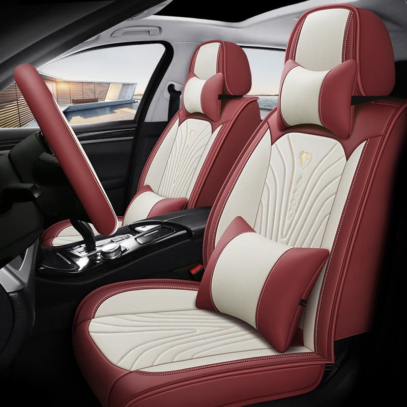 Nissan New Sylphy Teana Qashqai Nissan Bluebird X-Trail Tiida Car Seat Covers Universal for All Seasons Full Leather Seat Cushions