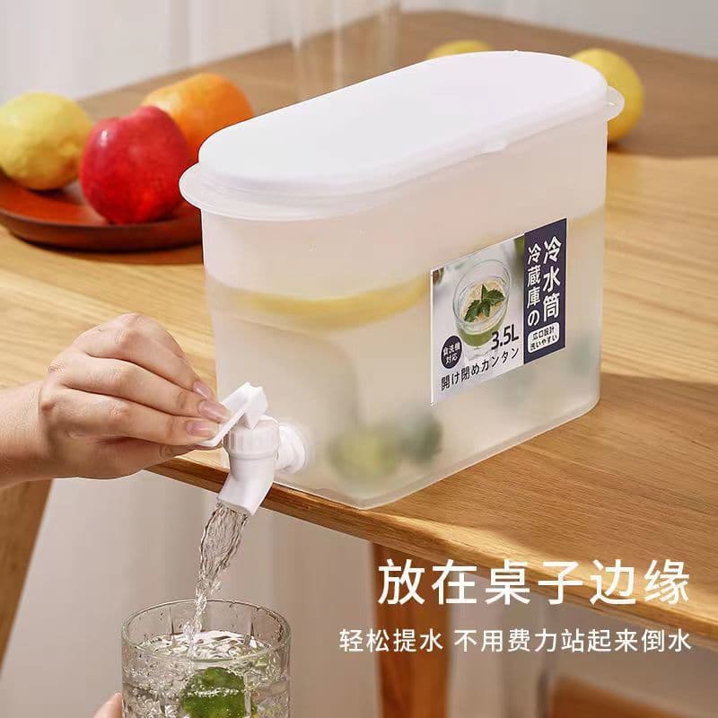 Cold Water Pitcher, Summer Cold Water Bucket Large Capacity with Tap, Beverage Juice for Home Use, Juice Bucket, Refrigerator Beverage Bucket
