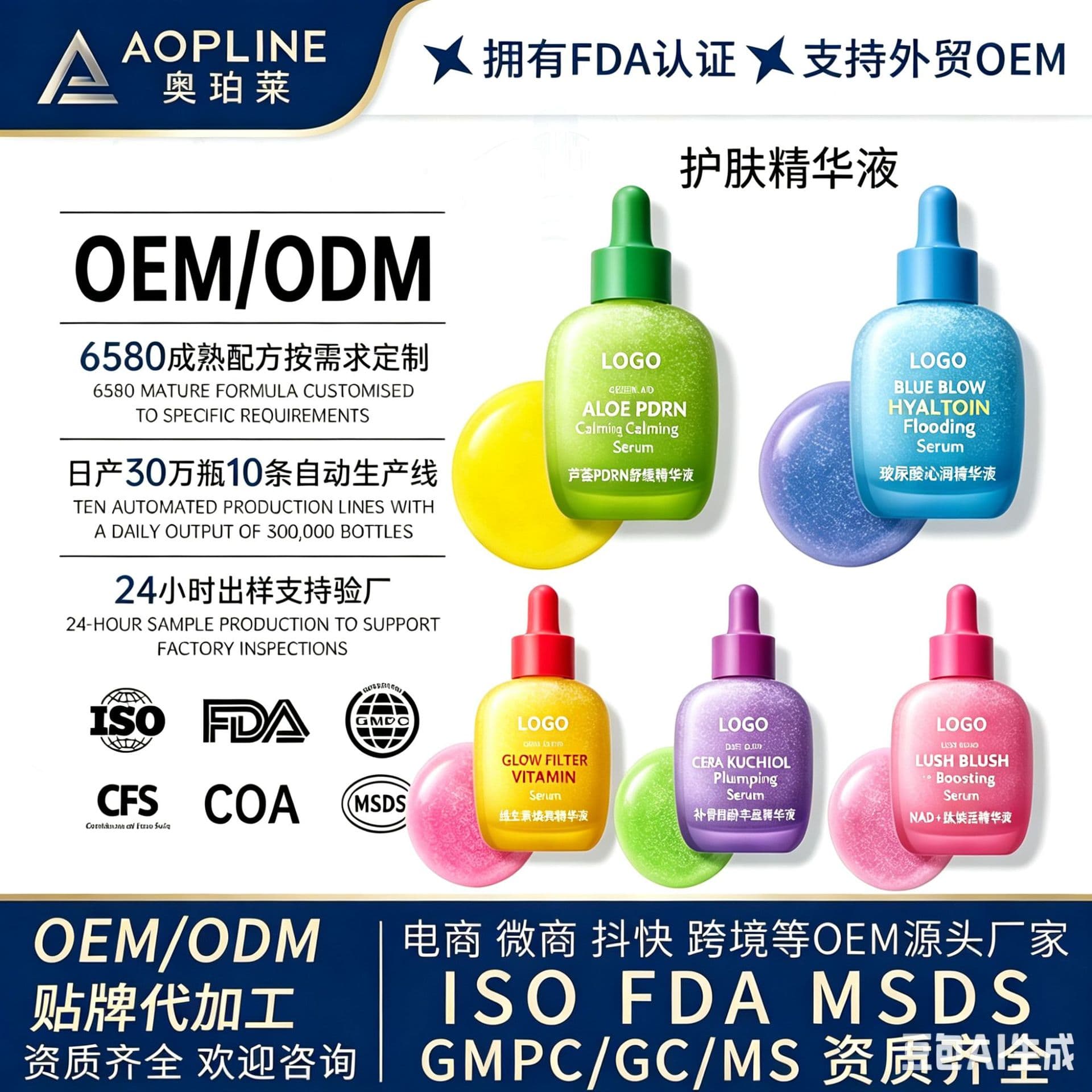 Cross-border Custom Full English Bestseller Skincare Serum Vitamin Bakuchiol Plumping Serum