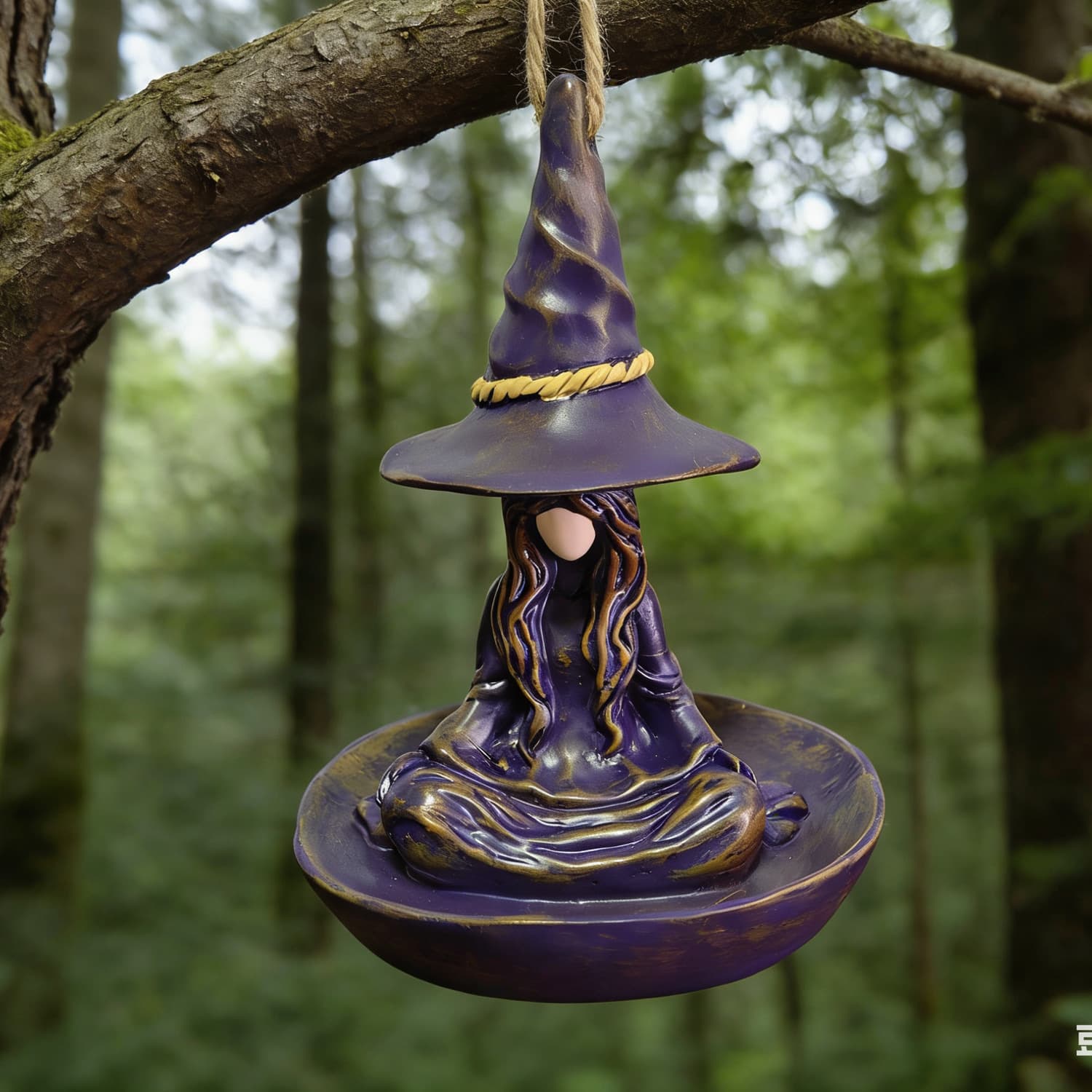 New Cross-Border Witch Garden Bird Feeder Meditation Witch Garden Bird Feeder Hanging Decoration