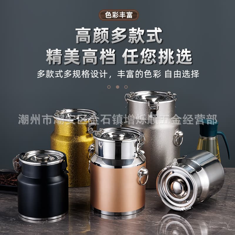 Thickened Stainless Steel Snowflake Tea Leaf Storage Jar Sealed Multi-purpose Household Oil Tank Small Container Metal Round