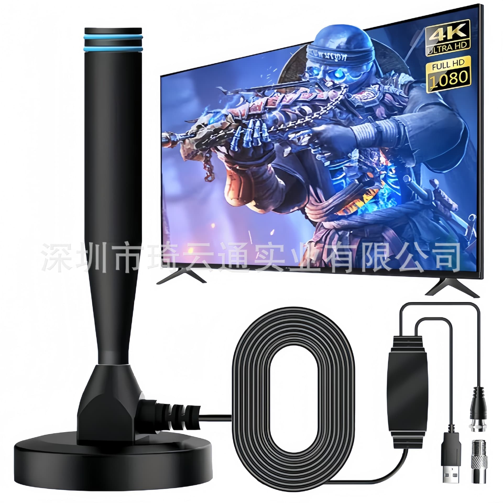Cross-border Amazon HDTV high-definition indoor digital TV antenna DTMB vehicle suction cup ground wave receiving antenna