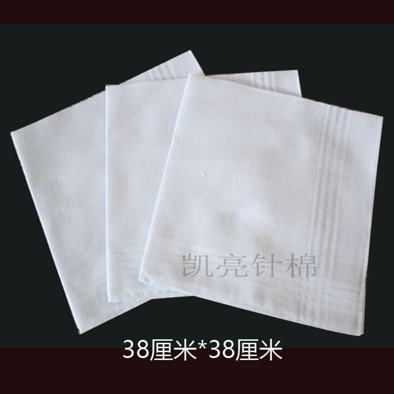 Men's handkerchiefs, children's sweat towels, pure white knitted handkerchiefs, hand towels, tie-dyed cotton small square towels