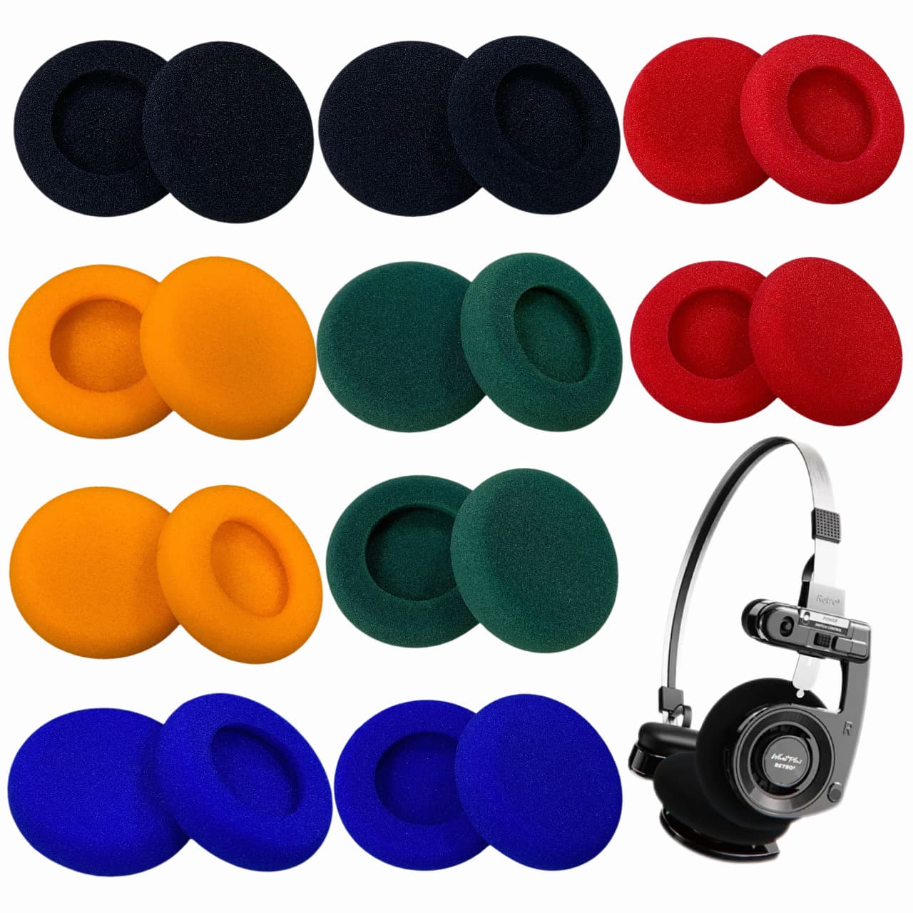 Compatible with WhatPlus Retro Headphone Ear Pads, WhatPlus Retro Headphone Cushion Earmuff Replacement Accessories