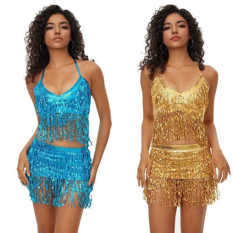 Amazon Cross-border Belly Dance Performance Costume Jazz DS Nightclub Outfit Uniform Stage Sexy Performance Wear
