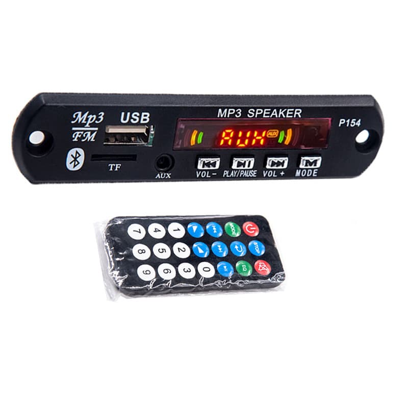 DC12V Car Amplifier Bluetooth 5.0 MP3 Decoder Board Mainboard Audio FM Radio TF Card