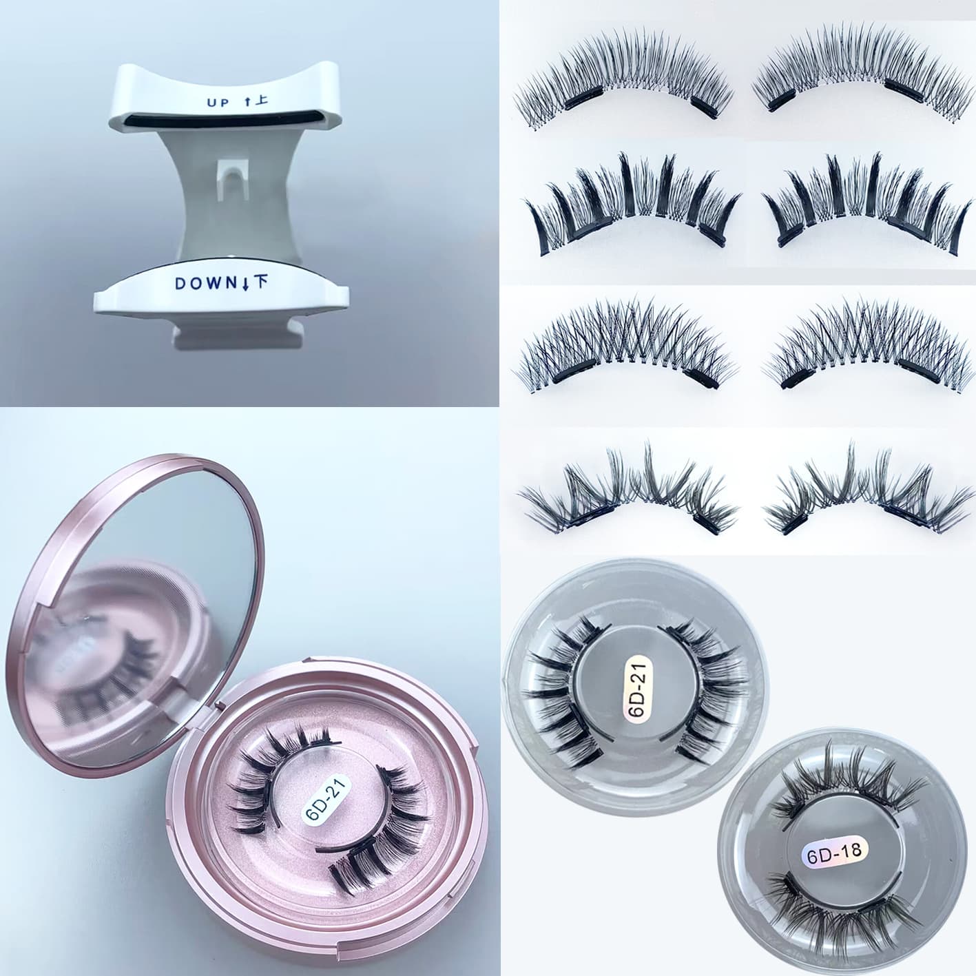 Magnetic Lashes - Magnetic Eyelashes with Magnets, No Glue Needed, Small Devil Style, Thick Magnetic False Lashes