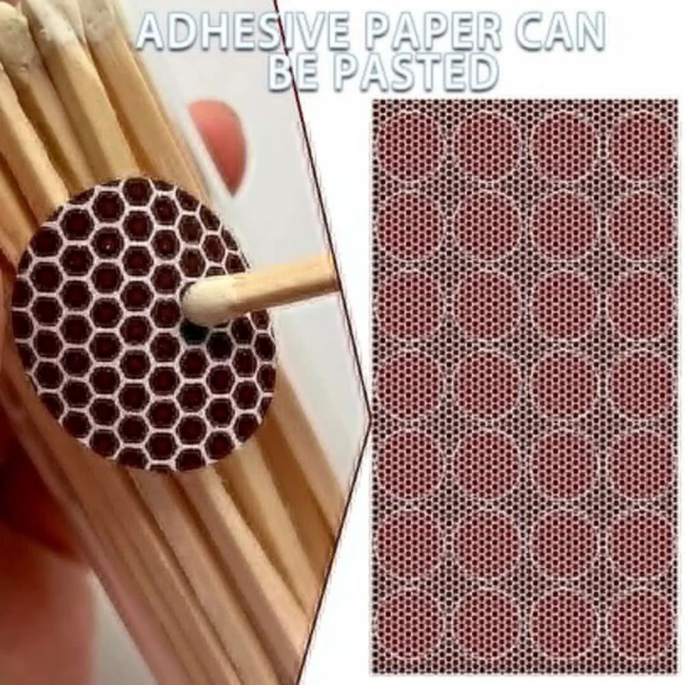 Round Match Phosphor Paper Self-Adhesive Stickers, 28 Pieces, 2.7cm Diameter Replacement