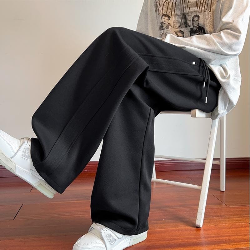 Casual Versatile Pants for Men Youth American Straight Wide Leg Sweatpants 2026 Loose Draped Fall