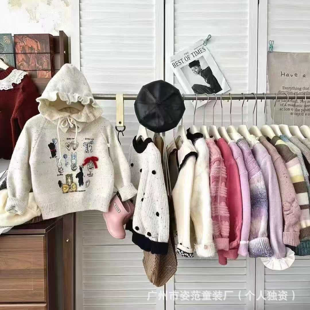 [Hey Little Treasure·Orange Shell] Brand Children's Clothing Class A Warm Sweaters Special Offer Big Brand Cut Labels Factory Overstock