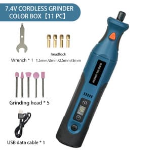 Cross-border Exclusive Lithium Battery Electric Grinder 7.4V Small Handheld Carving Electric Jade Polishing Electric Drill Grinding Set