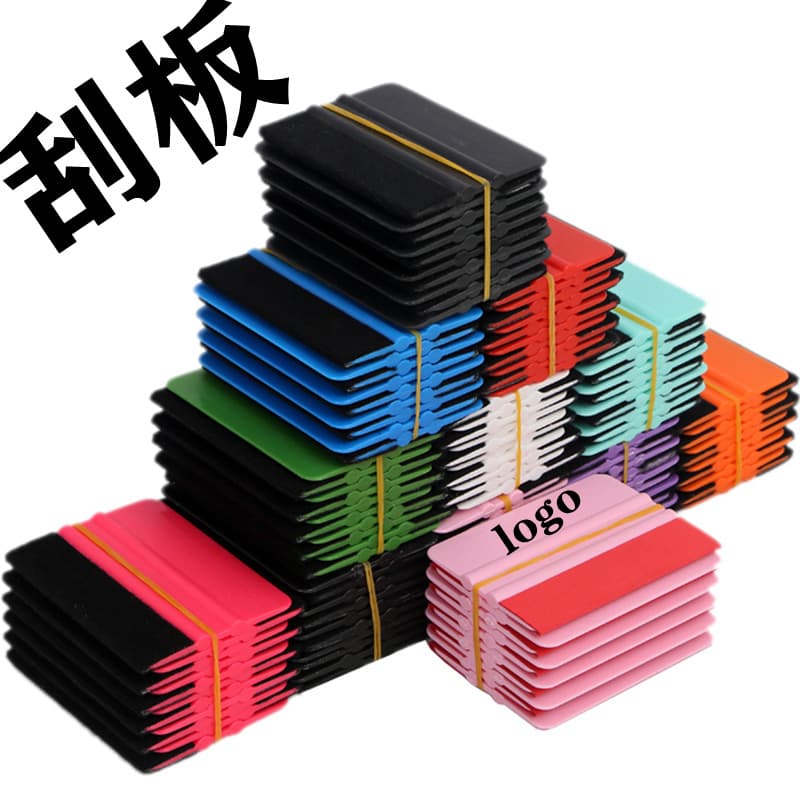 [Premium] Blue Plastic Squeegee with Cloth Soft Anti-Scratch Car Body Color Change Film Glass Film Tool Sticker Squeegee