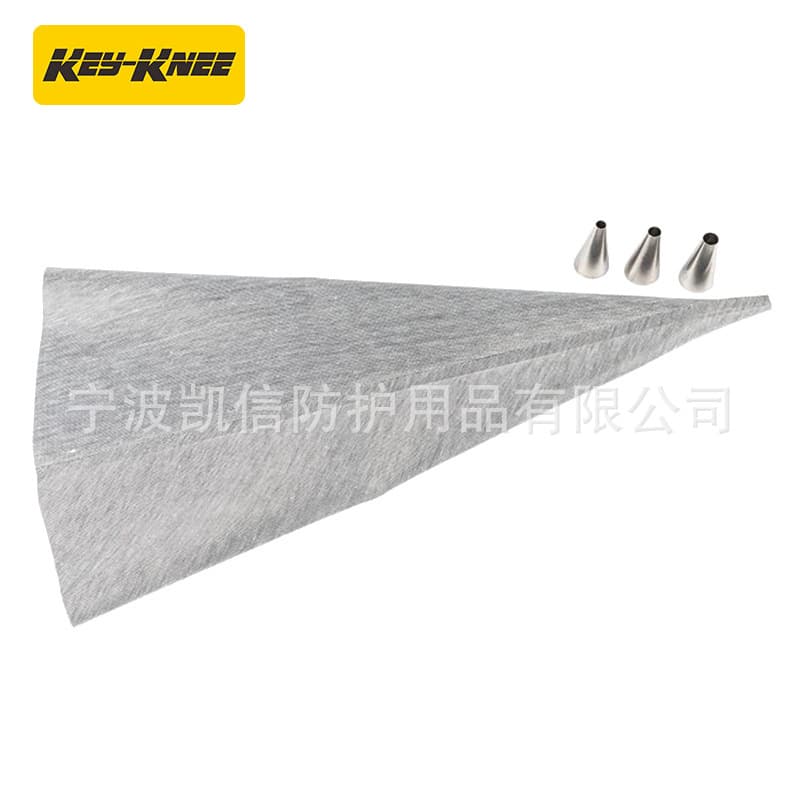 0.6mm Black PVC Leather Stainless Steel Funnel Floor Tile Grout Bag for Exterior Wall Mortar Filling and Pointing