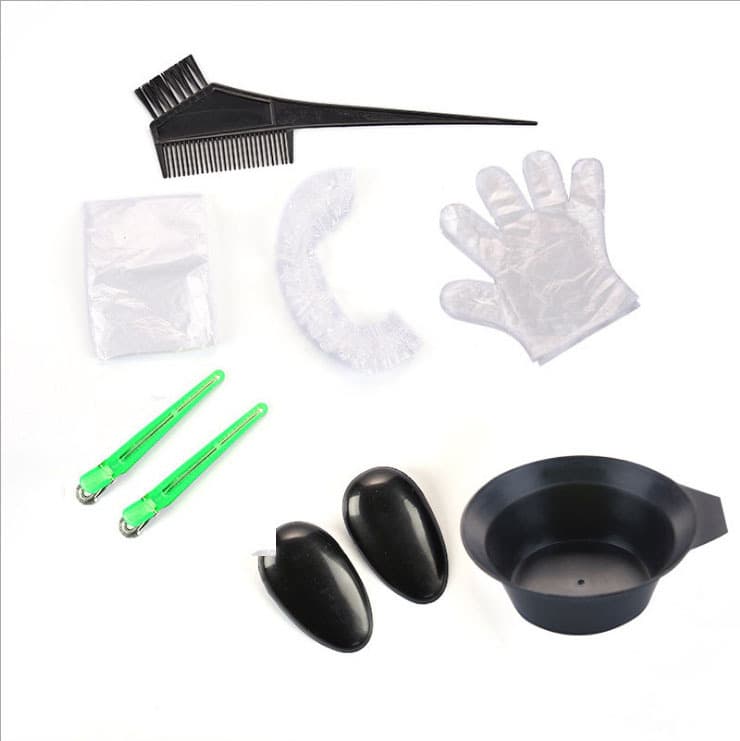 Hair Coloring Set Hair Coloring Bowl Disposable Hair Coloring Shawl Hair Coloring Bowl Comb Hair Coloring Tools Barber Shop Gloves Shawl