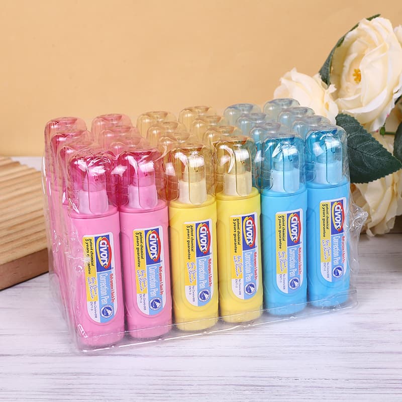 White Correction Fluid Student Correction Fluid Press Large Capacity Correction Fluid 48 Pens Stationery Factory Wholesale