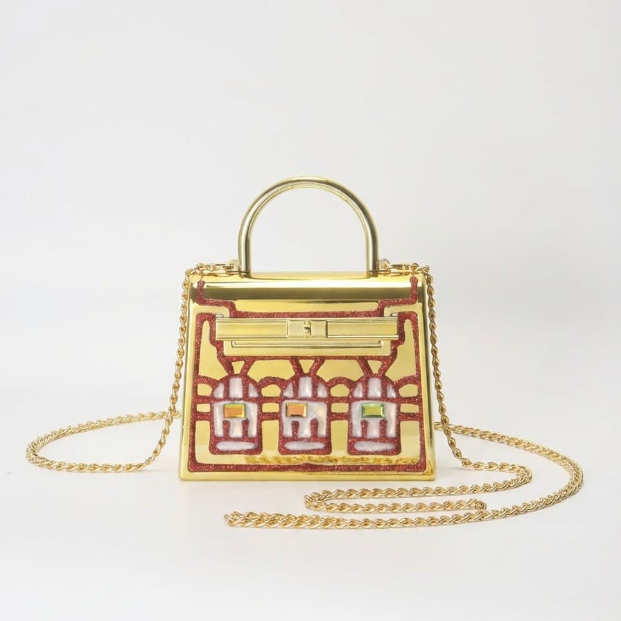 New Fashion Mini Bag Pendant Velvet House Chinese Style Small Bag Cute Bag Charm Earphone Bag Car Key Bag