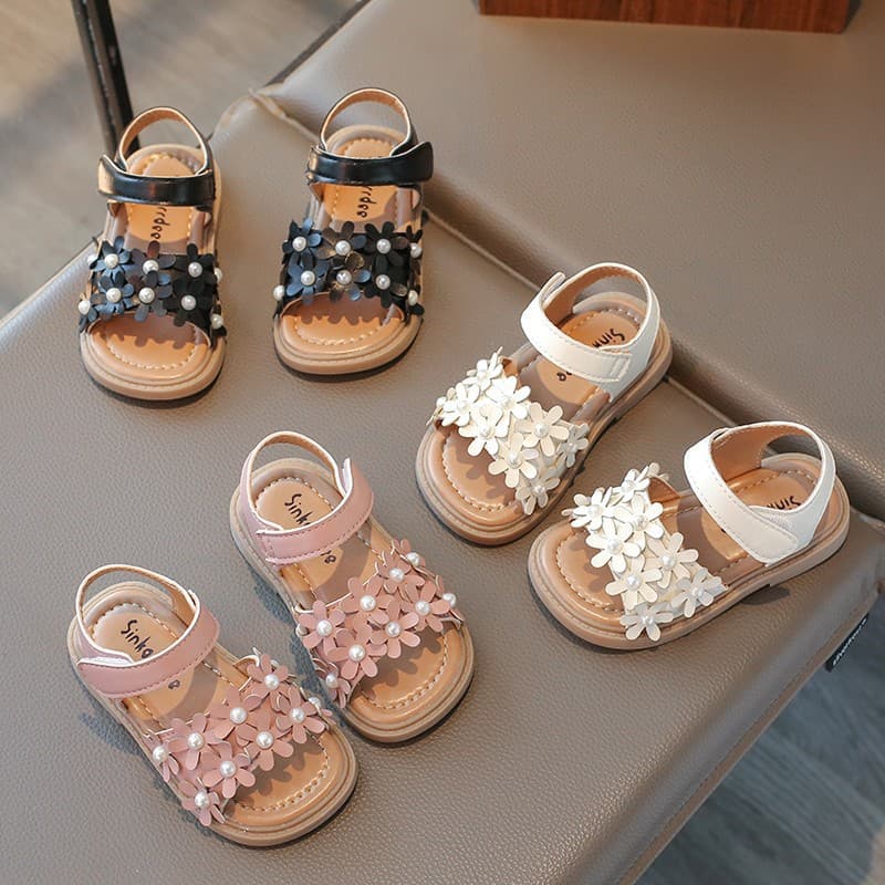 Girls Sandals 2025 New Summer Kids Chanel-style Princess Shoes Soft Sole Little Girls Shoes Summer Collection