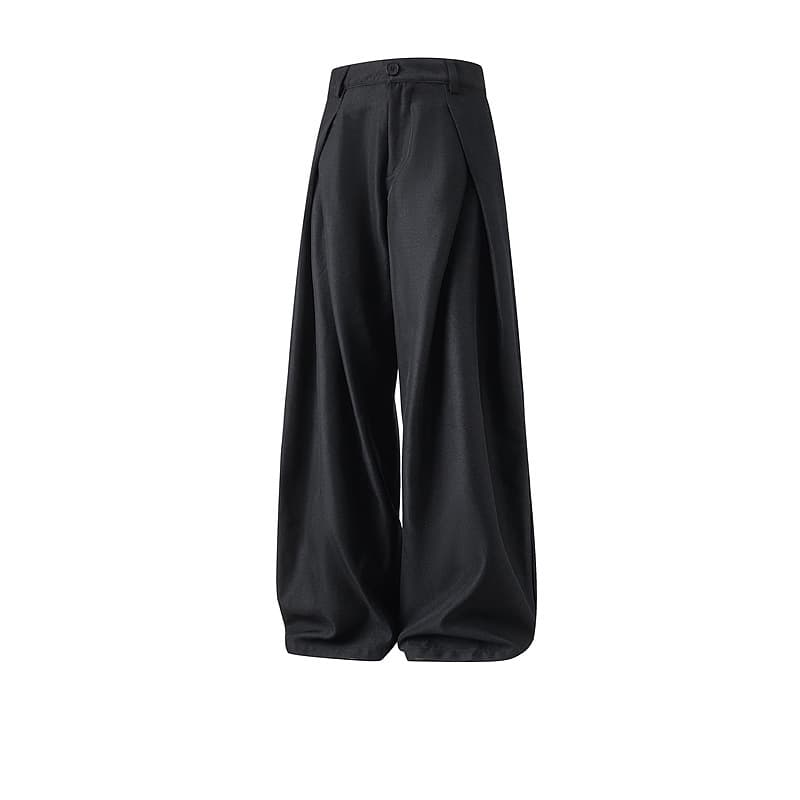 Pleated A-line Old Money Style Casual Trousers for Men Spring Autumn New Premium Commuter Versatile Long Pants