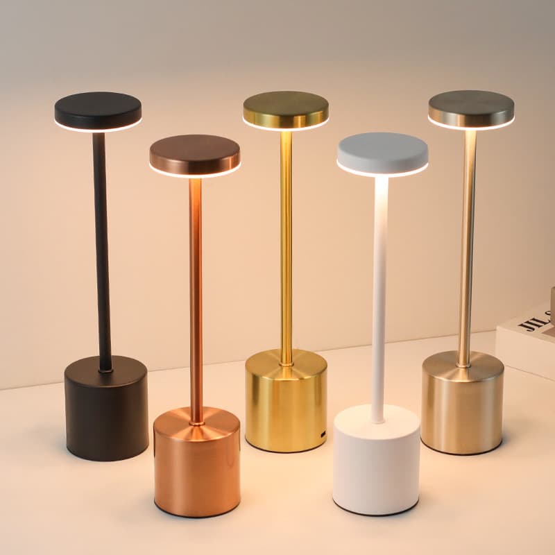 Metal Trendy Led Desk Lamp USB Charging Touch Table Lamp Bedroom Bedside Table Atmosphere Acrylic Night Light