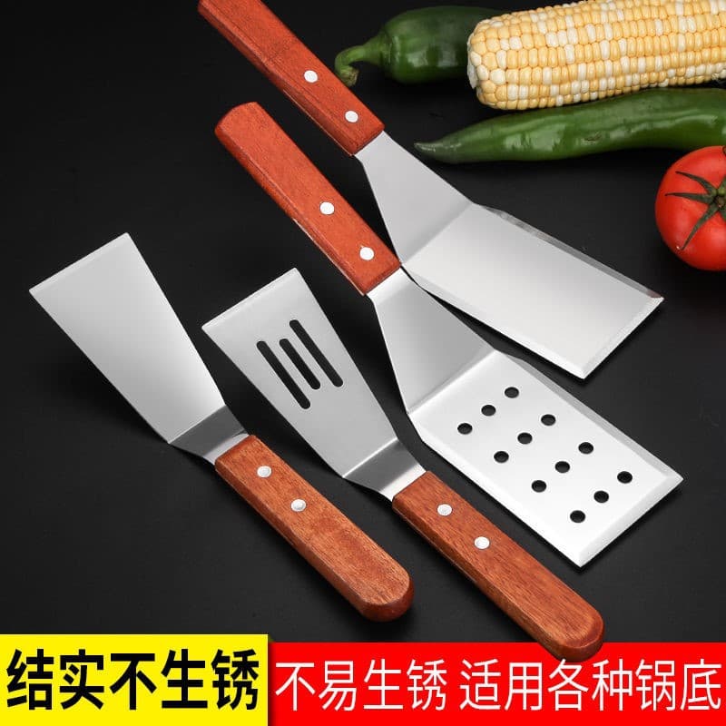 Thickened Stainless Steel Cooking Spatula for Teppanyaki, Pancake, Steak, Pizza, and Pan-Fried Bun Pressing Tool