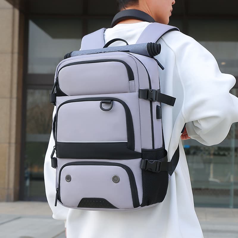 Cross-border Multifunctional Backpack USB Charging Short Trip Computer Travel Bag Trendy Korean Style Crossbody Sports Fitness Bag