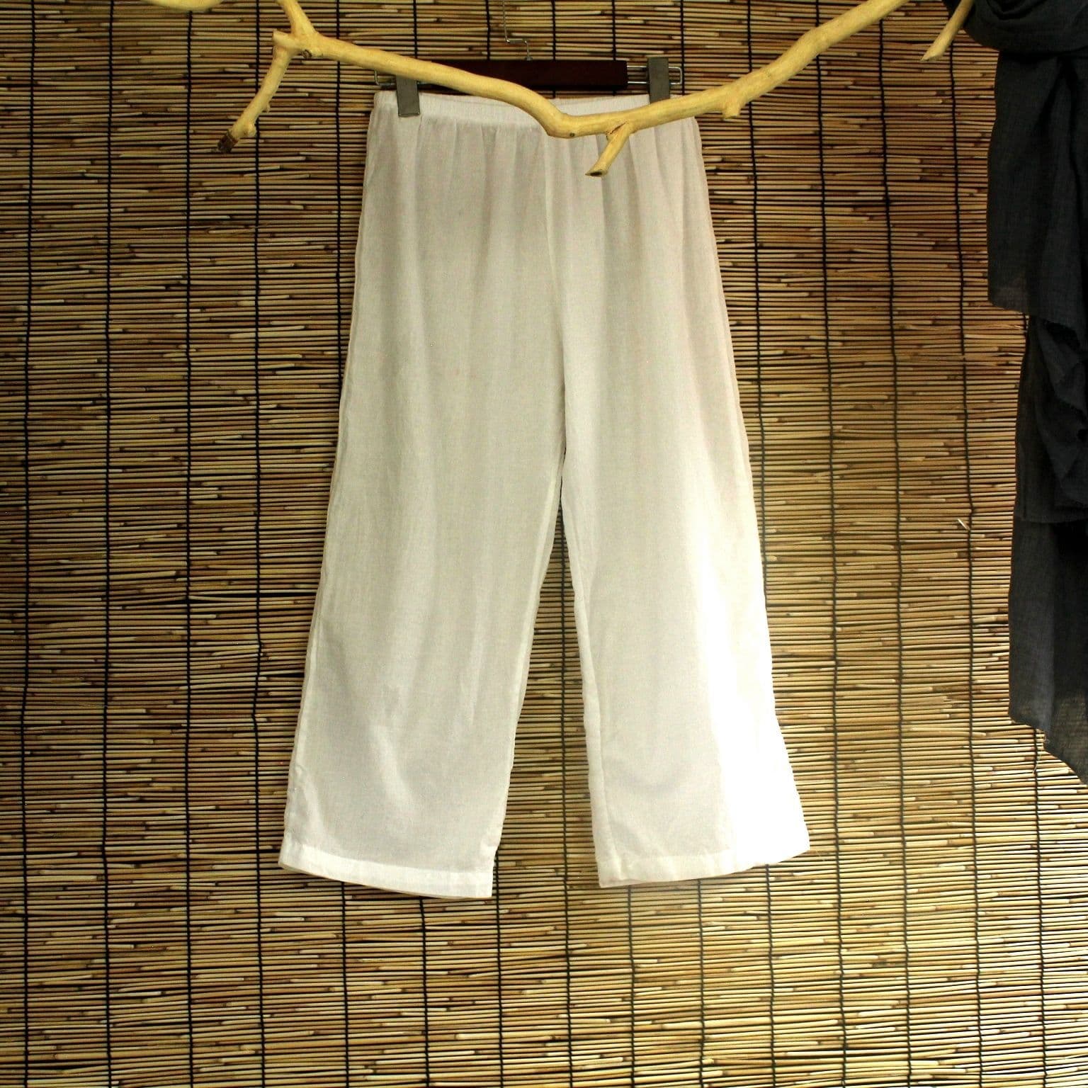 Seasonal Home Casual Pants Layered Women's Cotton Washed Loose Comfortable Seven-Tenths Wide Leg Pants Comfortable