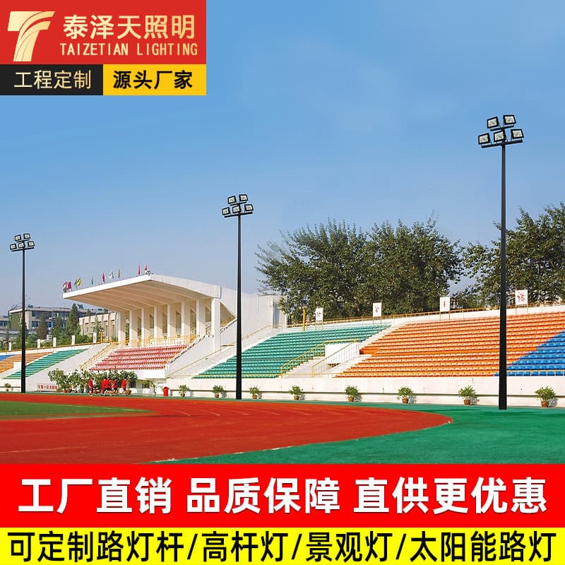 Court lights wholesale outdoor 6m 8m court led lights basketball court badminton court pole lights double head court lights