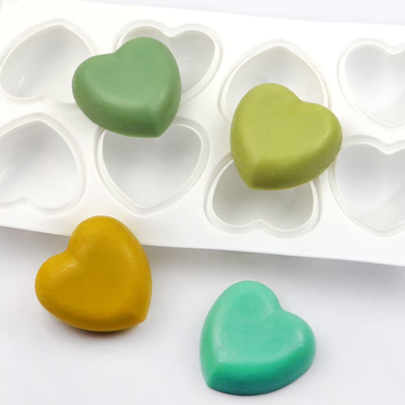 Happy 8-Heart Jelly Mold Chocolate Mold DIY Pudding Cake Mold Food Grade Soap Mold