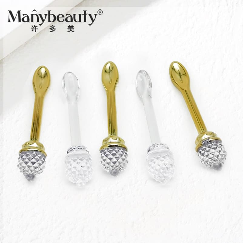 Plastic Spoon Gold/Transparent Plastic Cream Eye Cream Cosmetic Scoop
