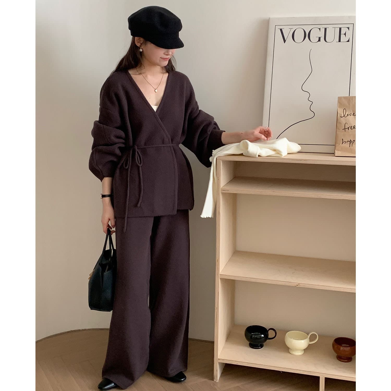 Xiaoxiang Style Knit Set for Women Autumn/Winter New High-End Fashionable Age-Reducing Casual Sweater High-Waist Pants Two-Piece Set