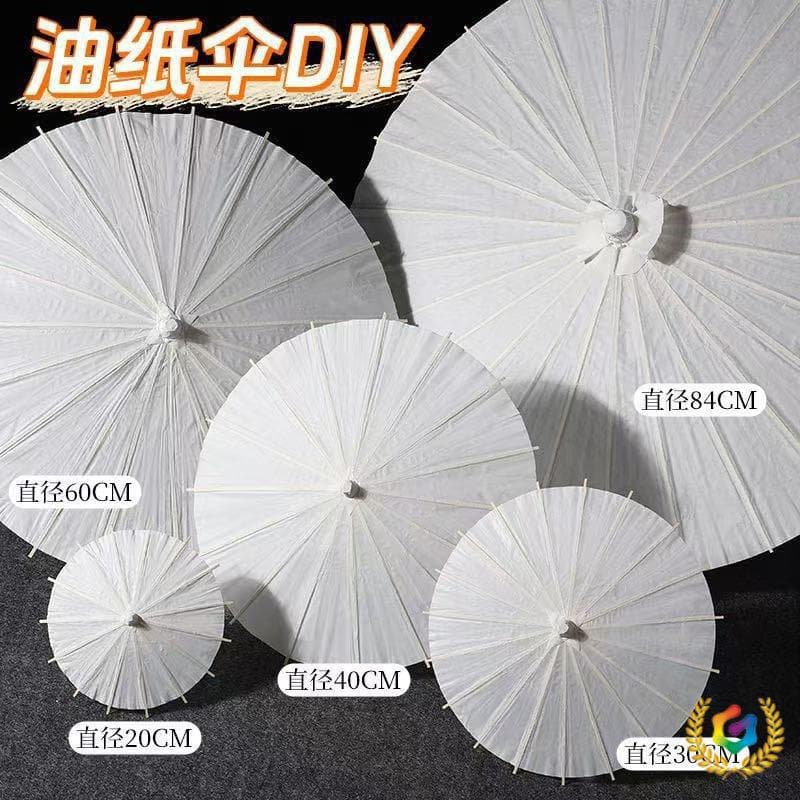 ✅ Blank Handmade Oil-Paper Umbrella DIY Kits for Kindergarten Children's Creative Painting, Small Rain Umbrellas with National Style Decor