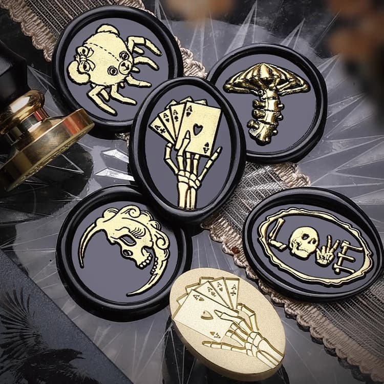2024 New Dark Series Suidisi Wax Seal Stamp, Matte Finish, Engraved Brass Stamp Head Wholesale