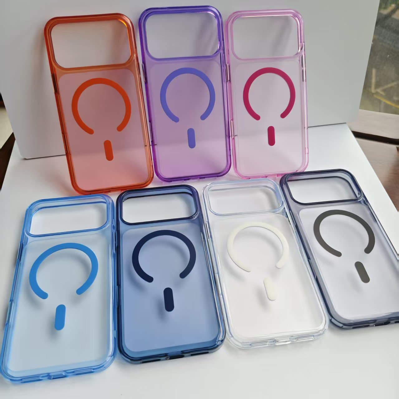 Compatible with iPhone 17 Pro Max Anti-Drop Dynamic Button Magnetic iPhone 17 Pro Micro-Frosted Cross-Border Phone Case