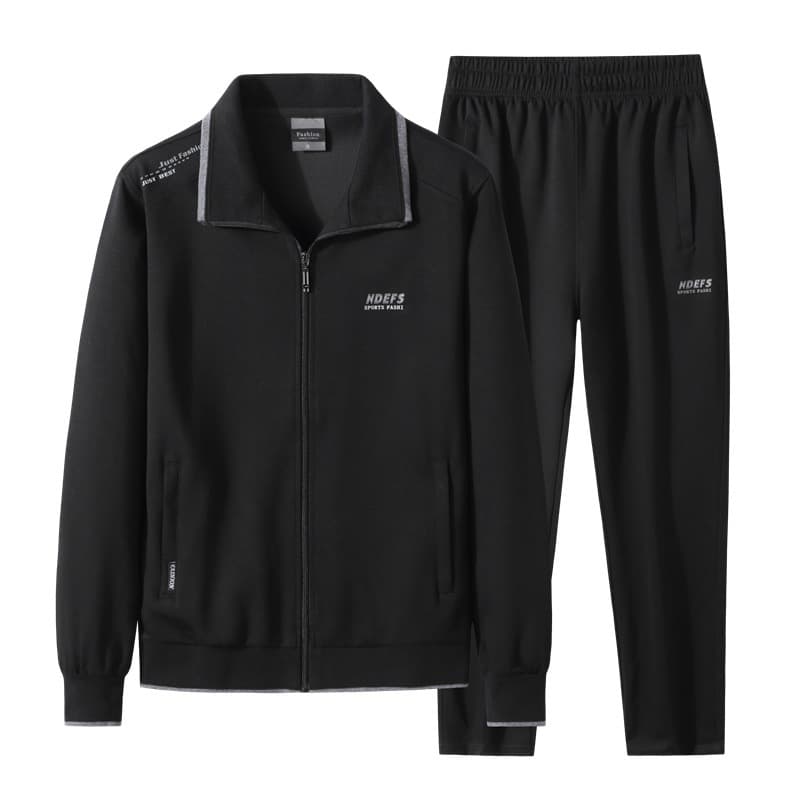 Spring Autumn New Men's Plus Size Long Sleeve Long Pants Cotton Set Extra Large Cardigan Sportswear Men's Clothing