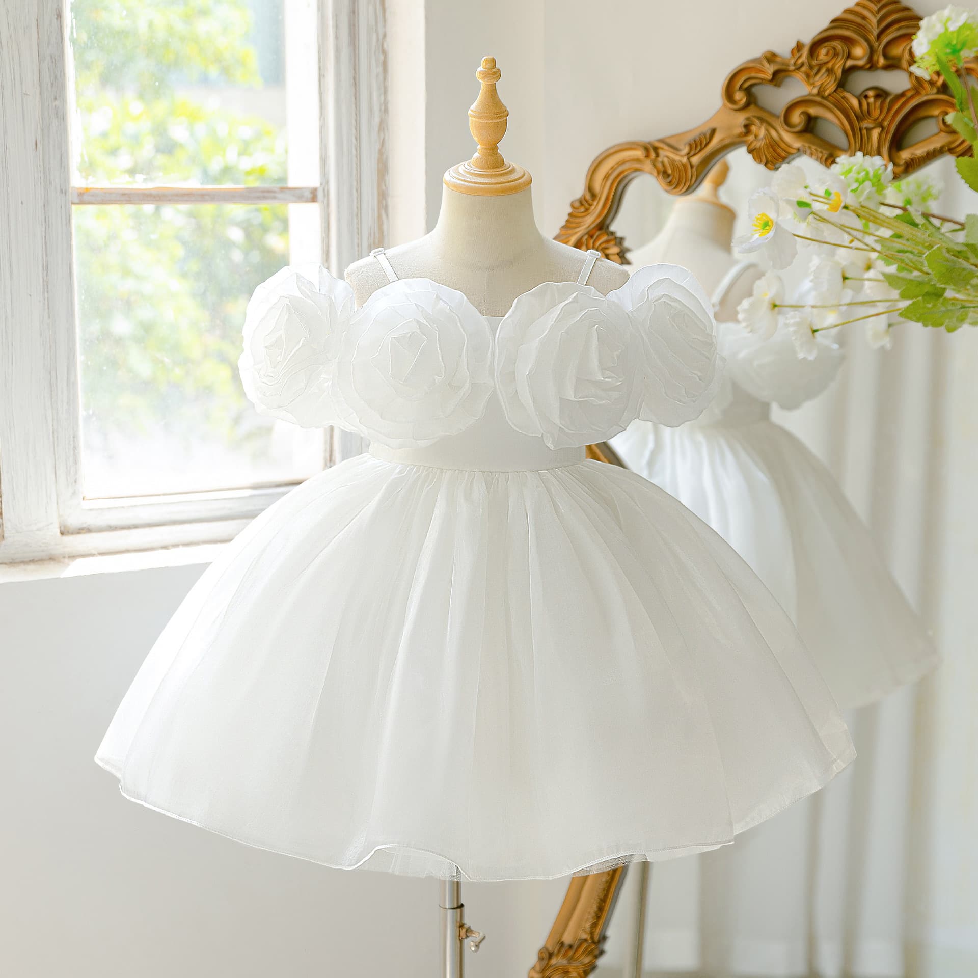 Girl's Birthday Dress Hostess Flower Girl Dresses Wedding Kids Princess Gown