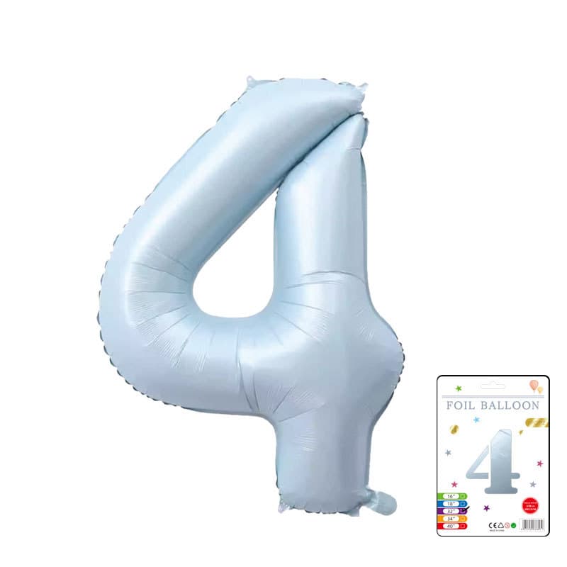 32-inch Number Balloon, Independent Paper Card Packaging, US Version Slim Aluminum Film Floating Balloon, Fine Packaging Aluminum Foil Birthday Balloon