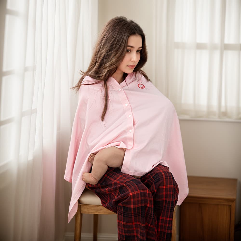 Cross-Border Summer Sun Protection Shawl Class A Pure Cotton Cover Cloth Nursing Cover Anti-Exposure Modesty Cloth Breastfeeding Snap Button