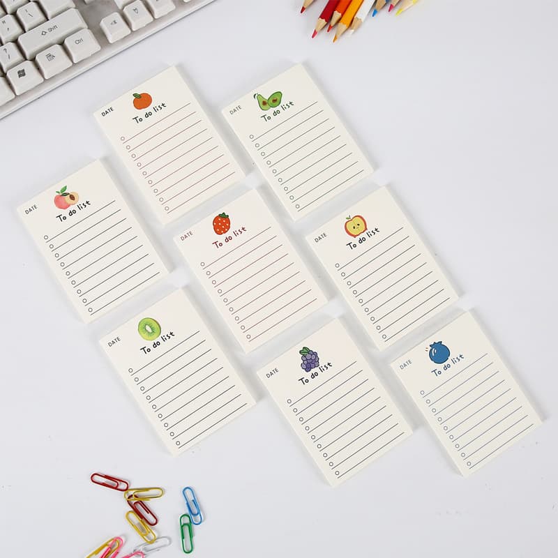 Cute Fruit Bear Sticky Note Pad Wholesale Korean Ins Simple Style Notebook Memo Pad