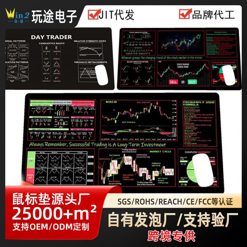 Extra Large Desk Mat Hot Selling Stock Investor Mouse Pad Cross-Border Stain-Resistant Thickened Anti-Slip Office