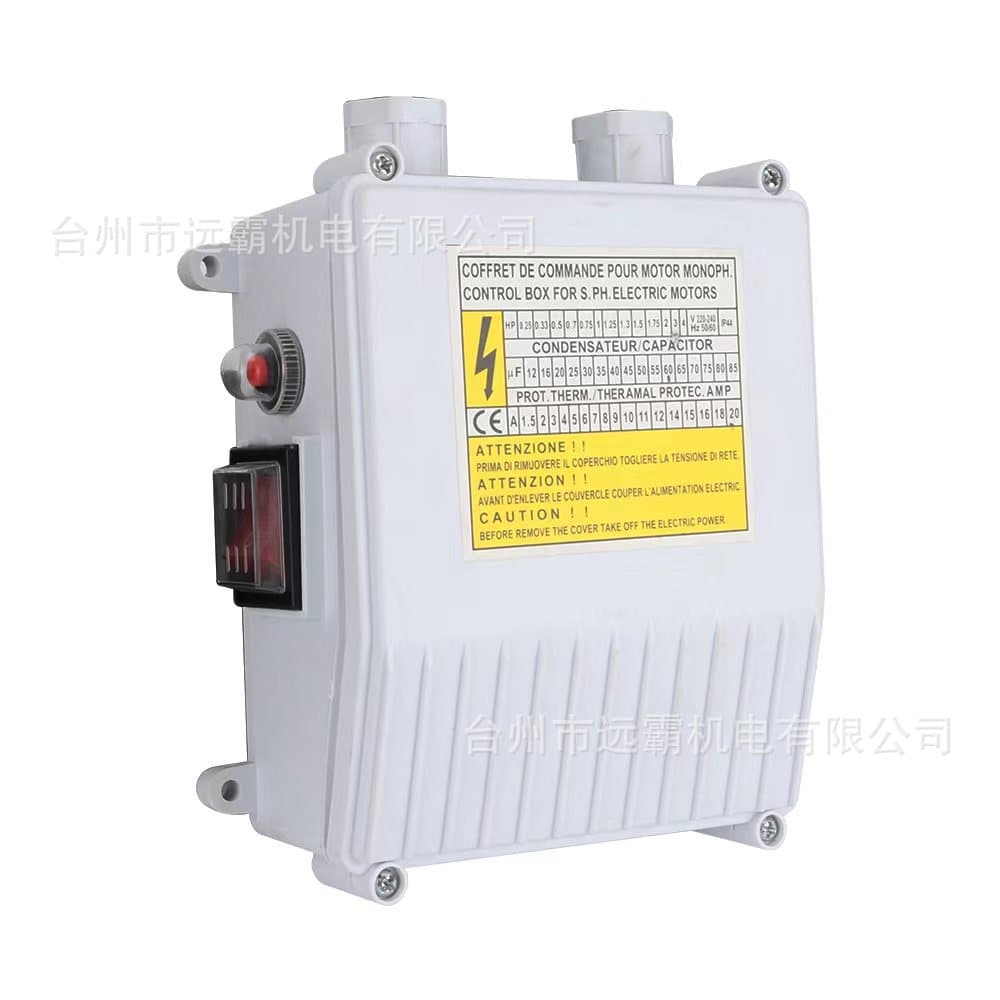 Stainless steel deep well pump control switch, submersible pump overload protection switch, water pump external controller wiring switch
