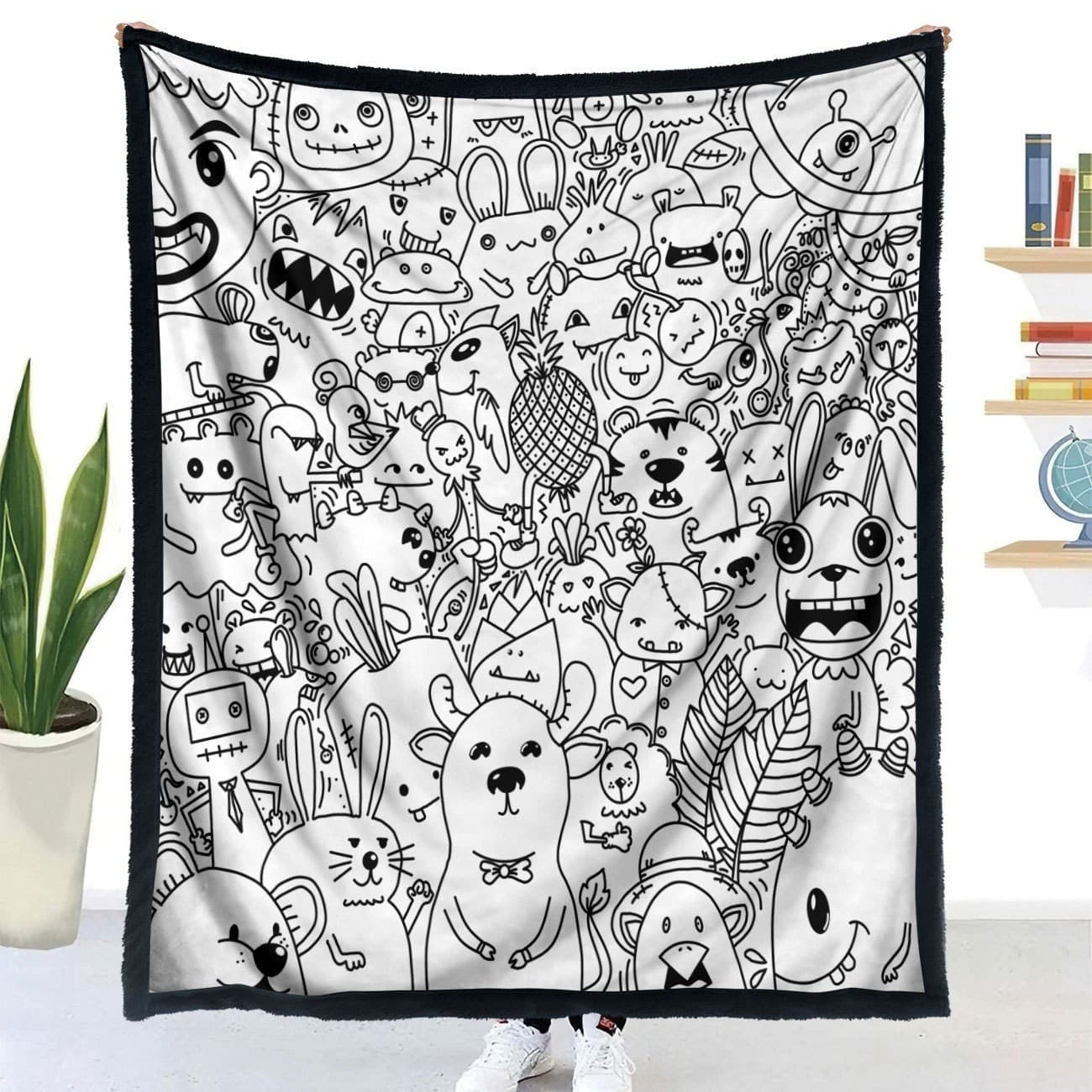 Cross-border exclusive DIY coloring blanket for handmade coloring blankets and graffiti styles