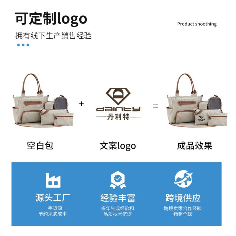 Cross-border Custom Baby & Mom Bag 2026 New Multi-functional Diaper Bag Backpack for Mothers